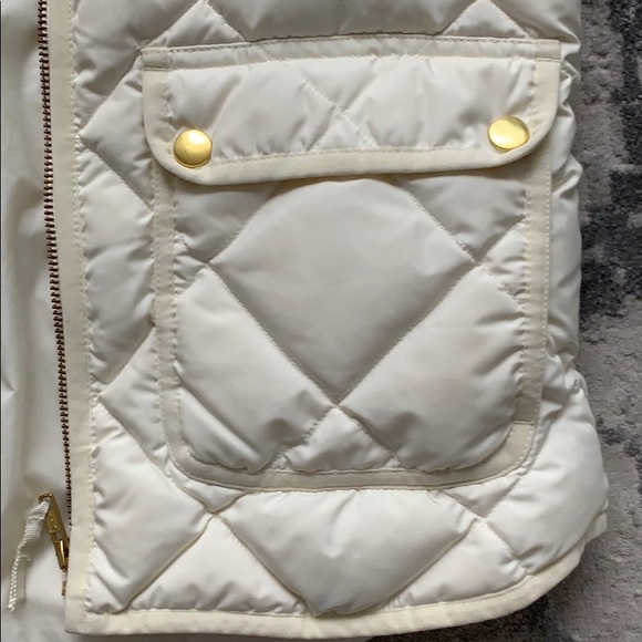 J. Crew Ivory Quilted Vest - Picture 2 of 6